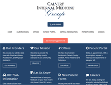 Tablet Screenshot of calvertmedicine.com